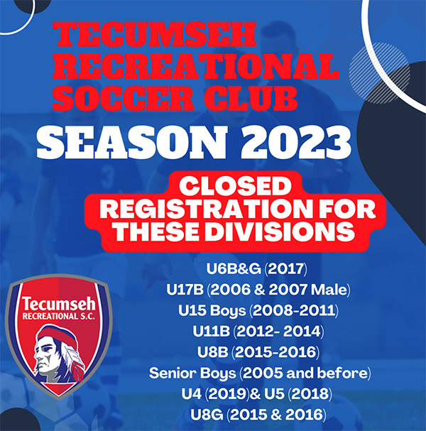 Registration is closed for U4, U5, U6B&G, U8B, U8G, U11B, U15B, U17B & Senior Boys